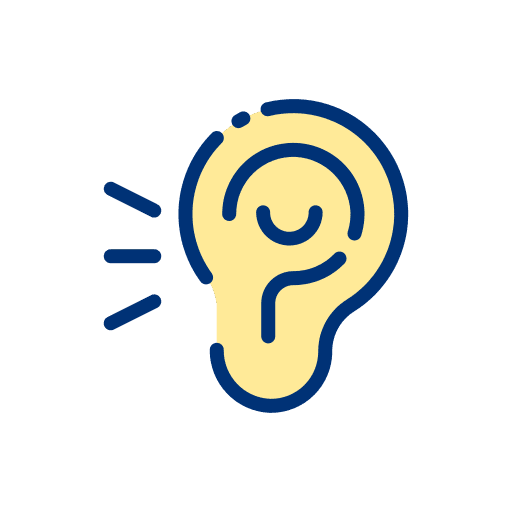 Ear listen ear body parts icon Ear listen ear body parts icon