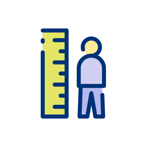 Height tall healthcare and medical people icon Height tall healthcare and medical people icon