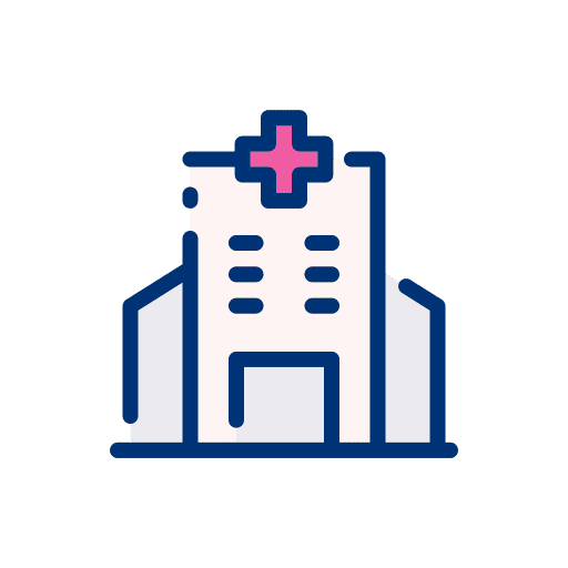 Hospital healthcare and medical urban hospitalization icon Hospital healthcare and medical urban hospitalization icon
