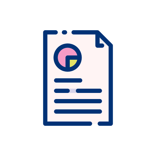 Report summary document business and finance icon Report summary document business and finance icon