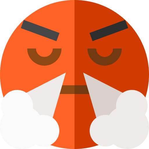 Angry feelings smiley emoji icon Angry feelings smiley emoji icon