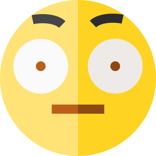 Embarrassed feelings emoji smiley icon