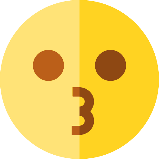 Kiss emoticon smileys feelings icon Kiss emoticon smileys feelings icon