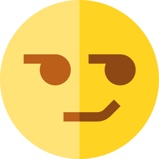 Smirking smiley feelings emoticon icon Smirking smiley feelings emoticon icon