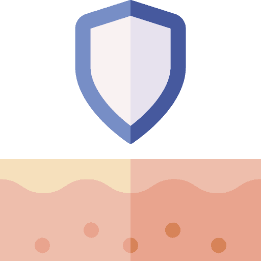 Protection epidermis check protected icon Protection epidermis check protected icon
