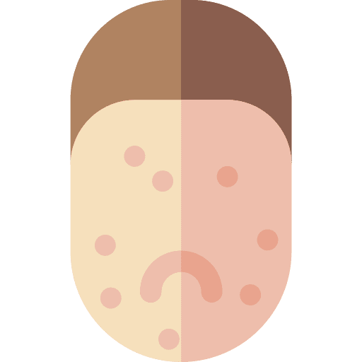 Acne beauty caucasian healthcare and medical icon Acne beauty caucasian healthcare and medical icon