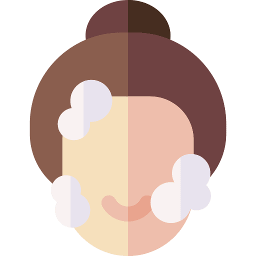 Face wellness washing beauty icon Face wellness washing beauty icon