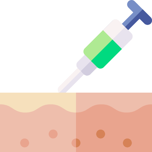 Injection anesthesia dermatology healthcare and medical icon Injection anesthesia dermatology healthcare and medical icon