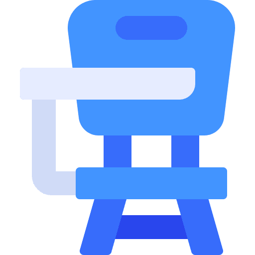 Desk chair university furniture and household chair icon