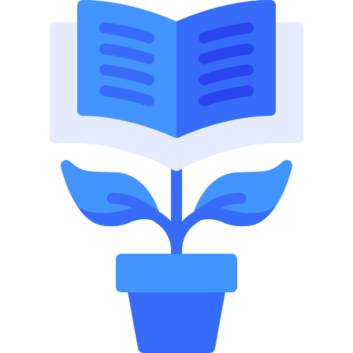 Open book growing knowledge plant leaves icon Open book growing knowledge plant leaves icon