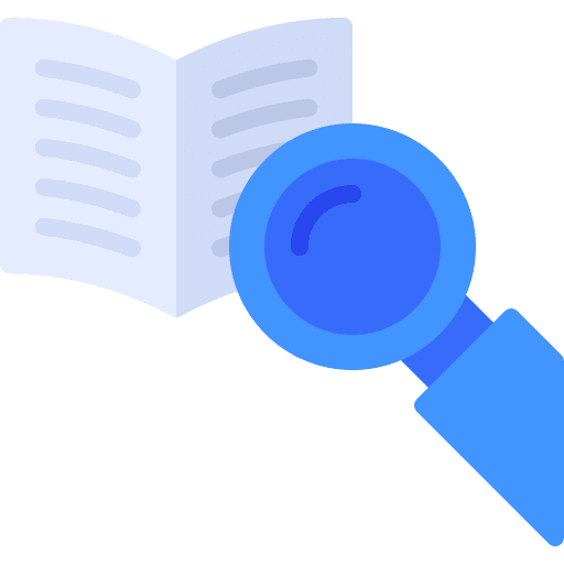 Search study magnifying glass library icon Search study magnifying glass library icon