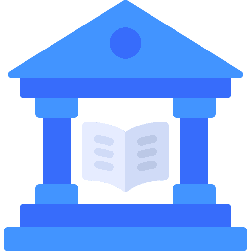 Library bookstore building education icon Library bookstore building education icon