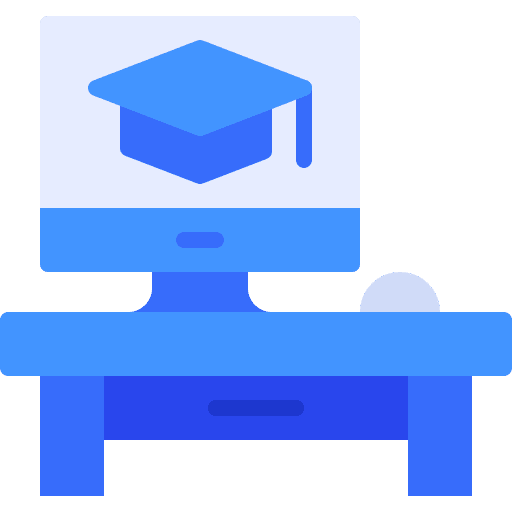 Computer online learning elearning graduation icon Computer online learning elearning graduation icon