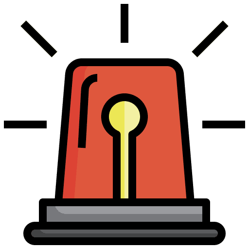 Emergency light flashlight warning icon