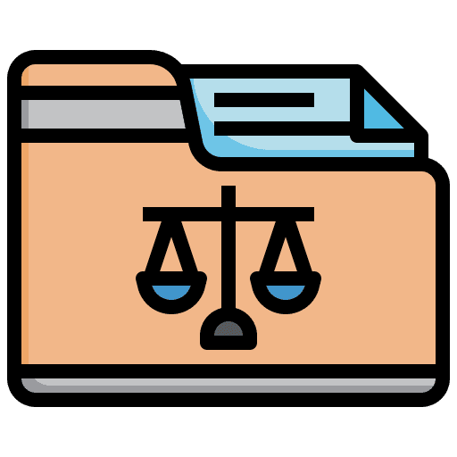 Evidence documents balance scale files and folders icon Evidence documents balance scale files and folders icon