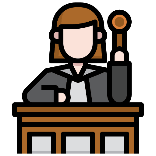 Judge woman court judge icon