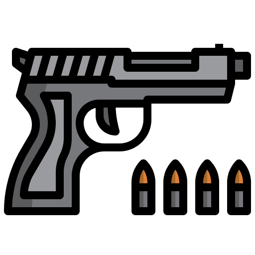 Pistol criminal revolver murder icon Pistol criminal revolver murder icon