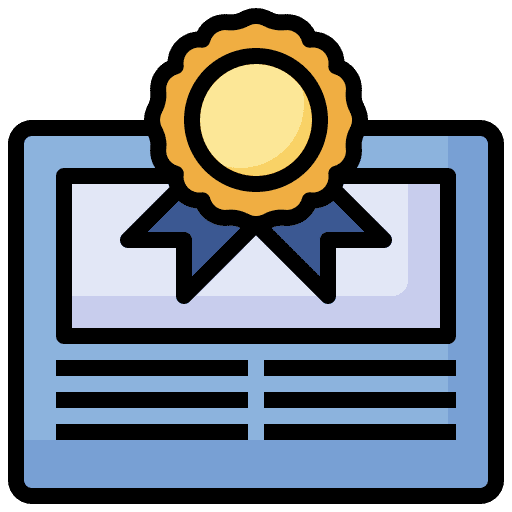 Certficate certification certficate award icon