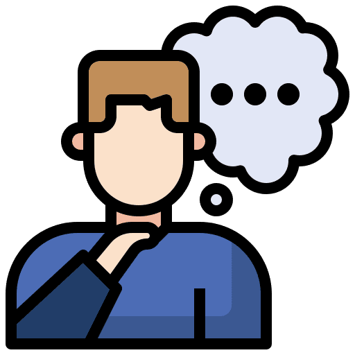Thinking doubt question user icon