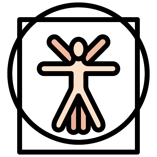 Leonardo da vinci ergonomic art and design art icon