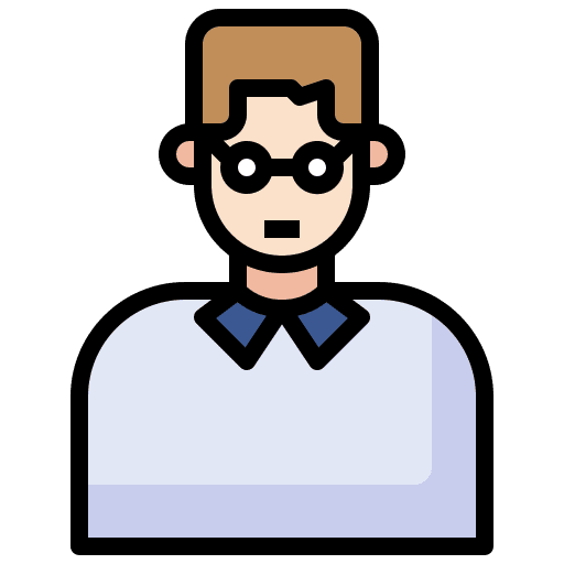 Nerd profile man people icon Nerd profile man people icon