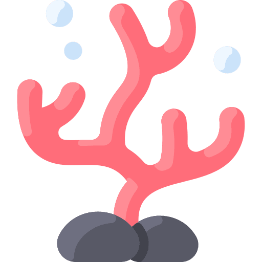 Coral reef nature aquarium plant icon