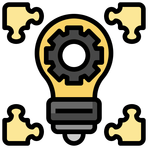 Solution puzzle electronics combination icon Solution puzzle electronics combination icon