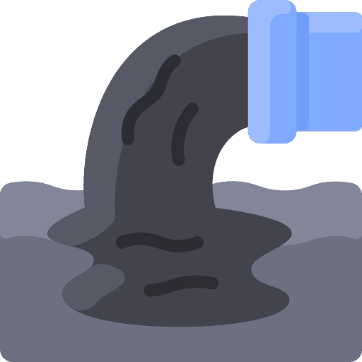 Water pollution residue plumb contamination icon