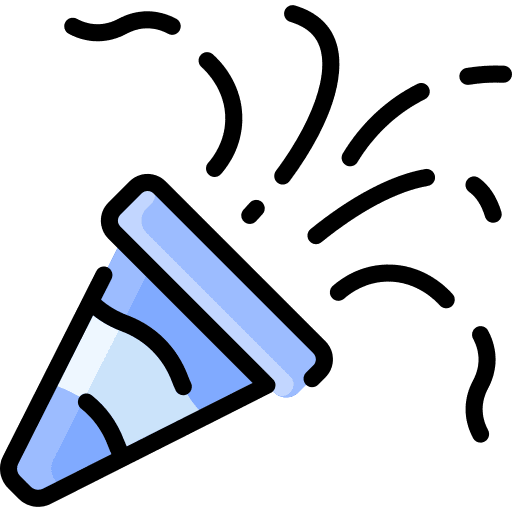 Confetti confetti new year celebration icon