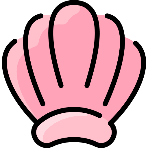 Shell sea life animals mollusk icon