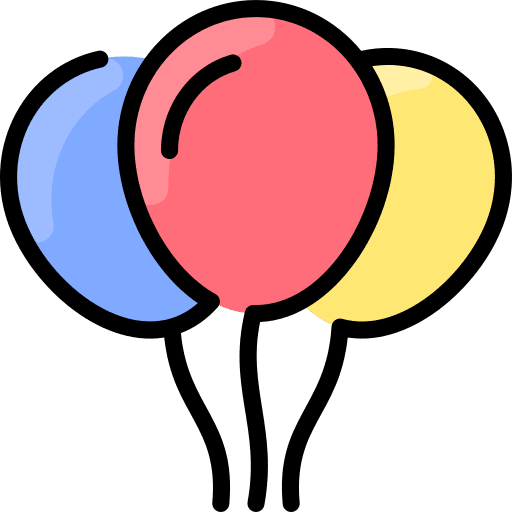 Balloon birthday and party celebration balloon icon