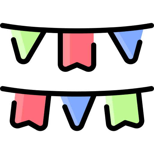 Garland birthday fun garland icon