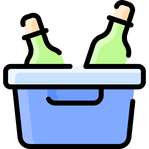 Ice bucket ice box ice bucket food and restaurant icon