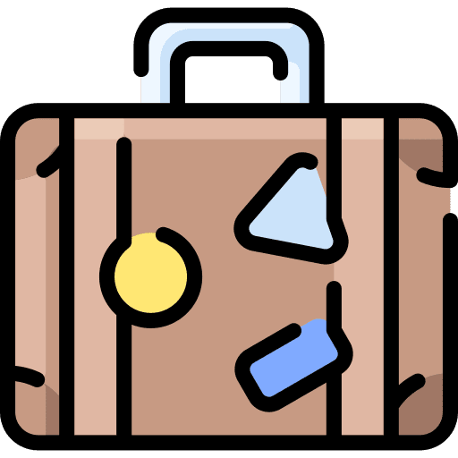 Luggage vacations travel luggage icon