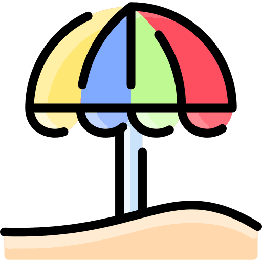Parasol summer holidays parasol icon