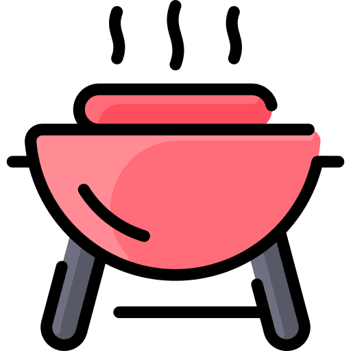 Bbq food and restaurant food grill icon