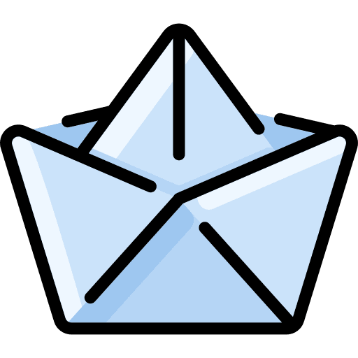 Paper boat paper boat origami paper icon