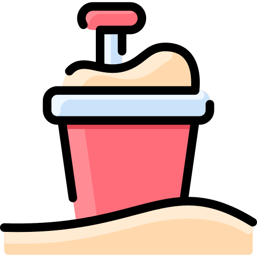 Sand bucket holidays sand bucket play icon