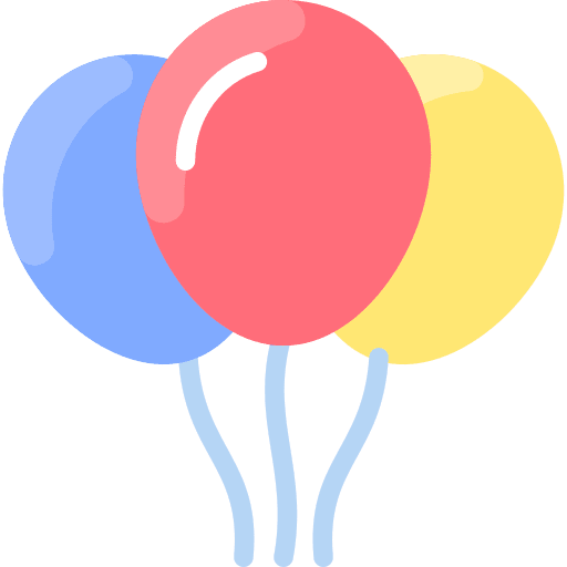 Balloon decoration celebration birthday and party icon