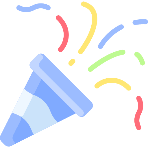 Confetti celebration party fun icon