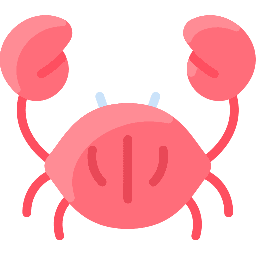 Crab beach animals summertime icon