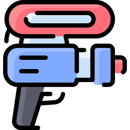 Water gun kid and baby childhood toy icon