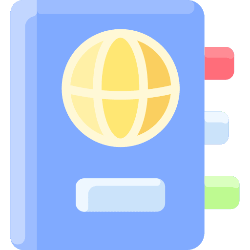 Passport identity identification document icon Passport identity identification document icon