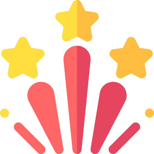 Fireworks party star birthday and party icon