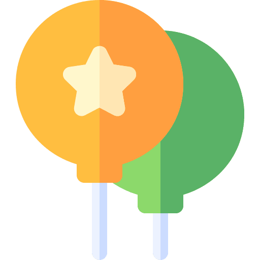 Balloons celebration star party icon Balloons celebration star party icon