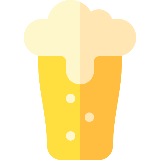 Beer food and restaurant glass celebration icon