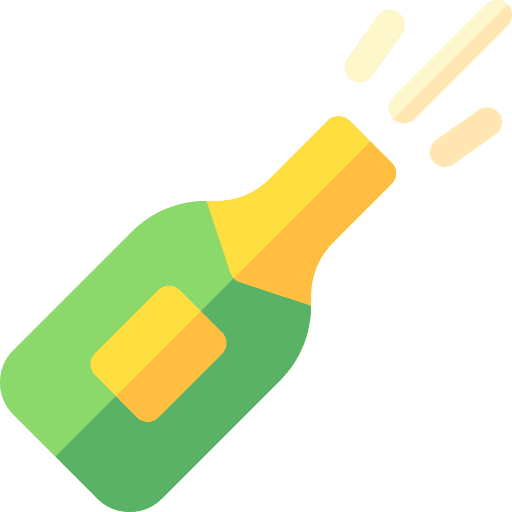 Champagne drink celebration food and restaurant icon Champagne drink celebration food and restaurant icon
