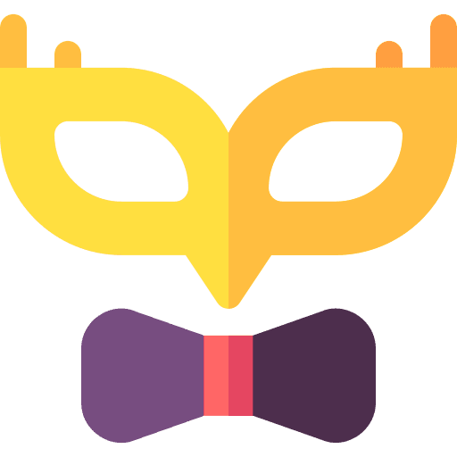 Eye mask carnival bowtie eye mask icon