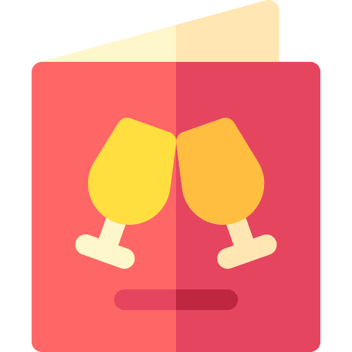 Greeting card party greeting card wine glasses icon Greeting card party greeting card wine glasses icon
