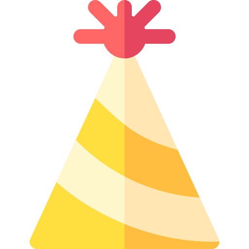 Party hat birthday and party celebrate fun hat icon Party hat birthday and party celebrate fun hat icon